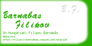 barnabas filipov business card
